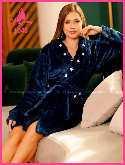 Split Short Polar Robe 1048 M Navy