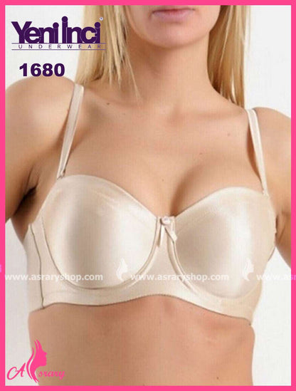 YENİ İNCİ Minimizing Strapless Bra 1680 Beige