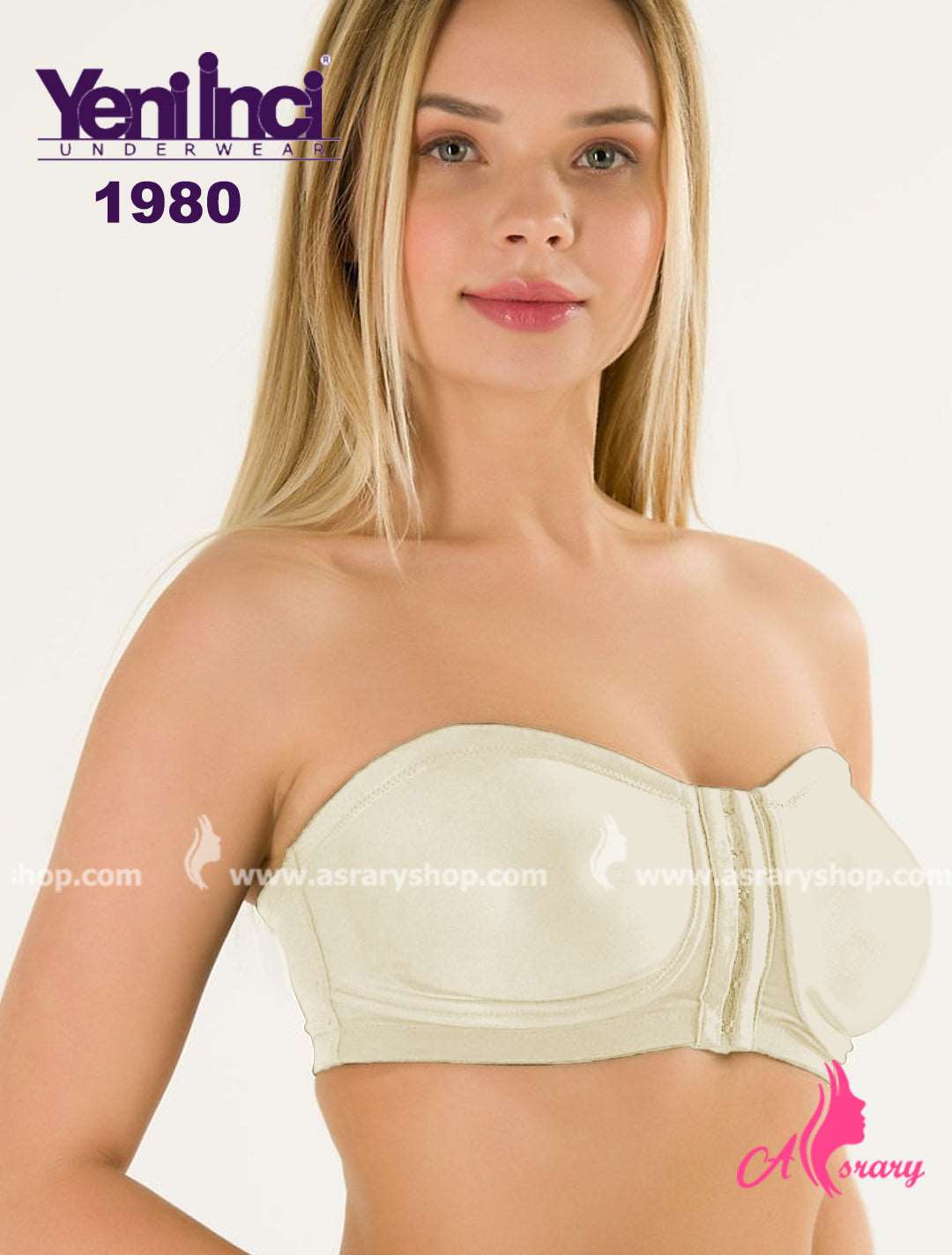 YENİ İNCİ Front Close with Lining Wireless Strapless Gathering bra 1980 –  Asrary Shop