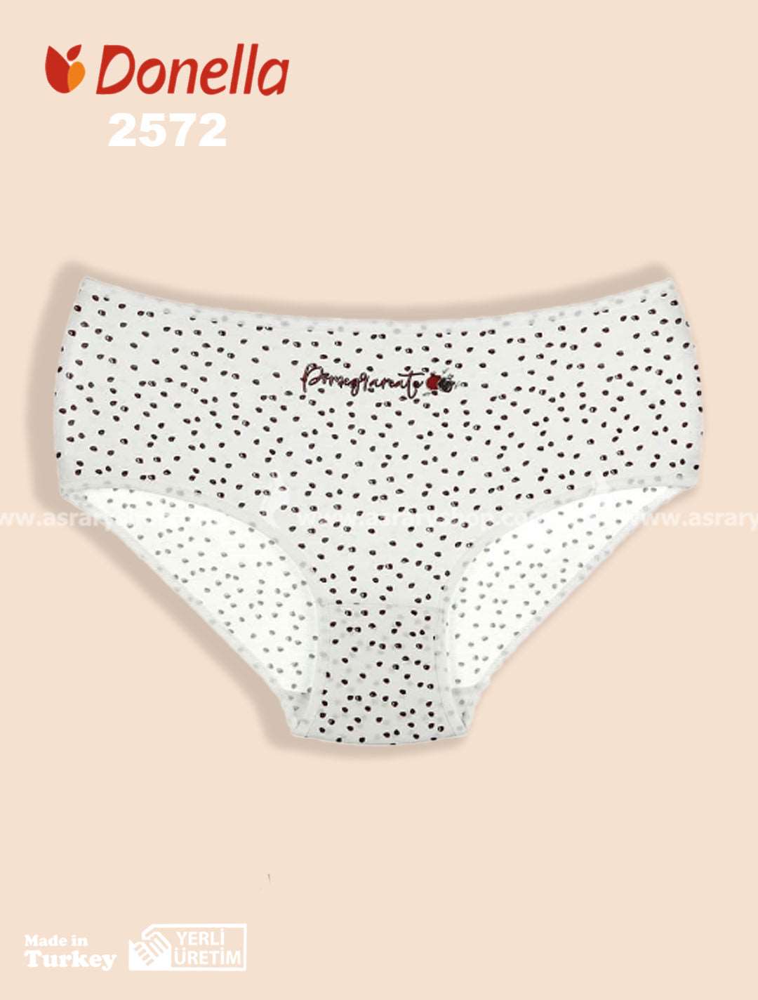 Donella Cotton Pomegranate Full Brief 2572 3XL White