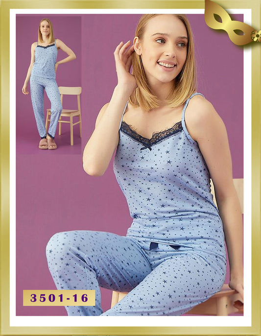 Eliz Long Straps Pajama 3501-16