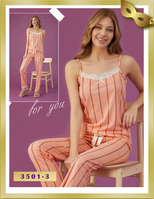 Eliz Long Straps Pajama 3501-2