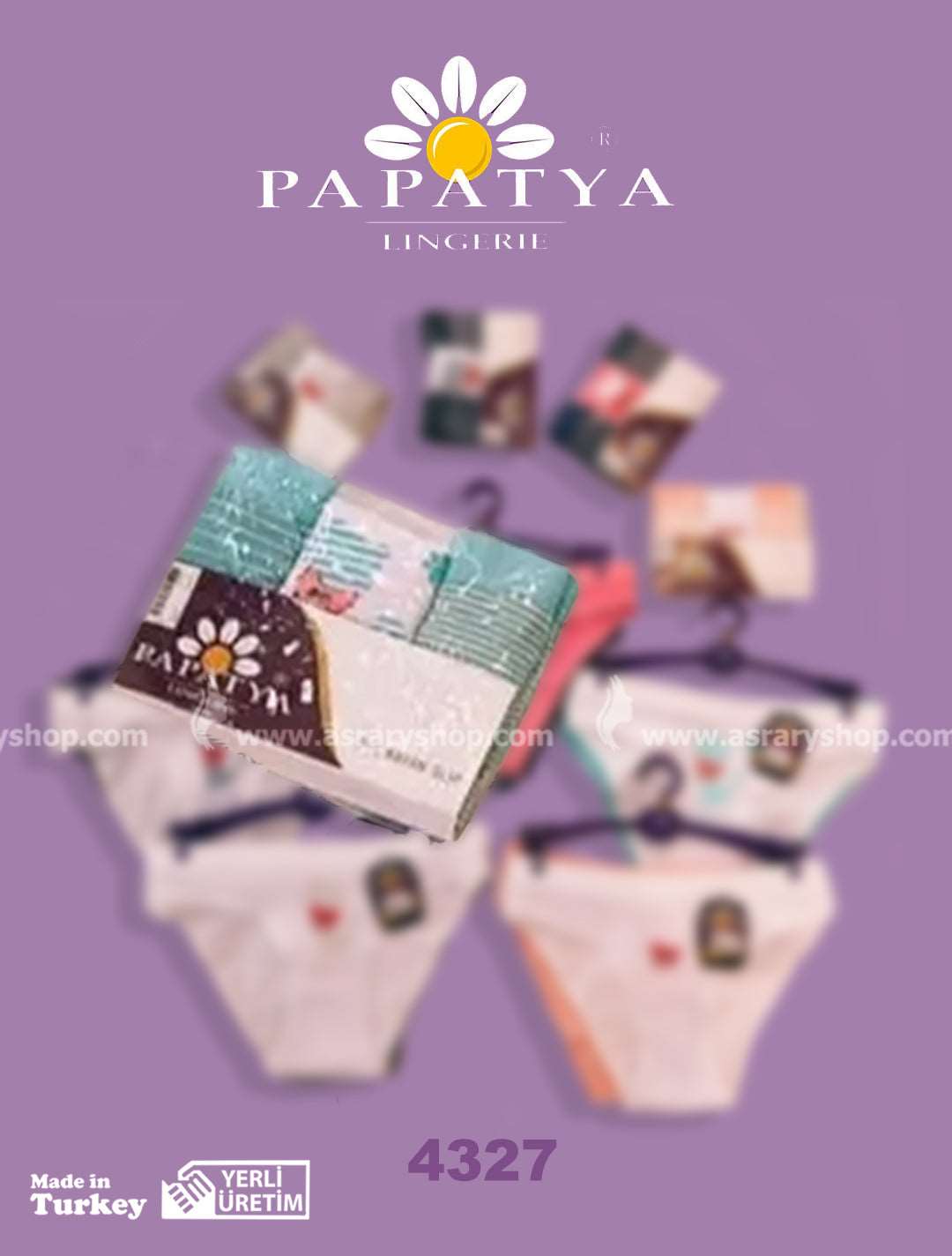 Papatya Cotton Printed Panty (Pack of 3) 4327 Aqua