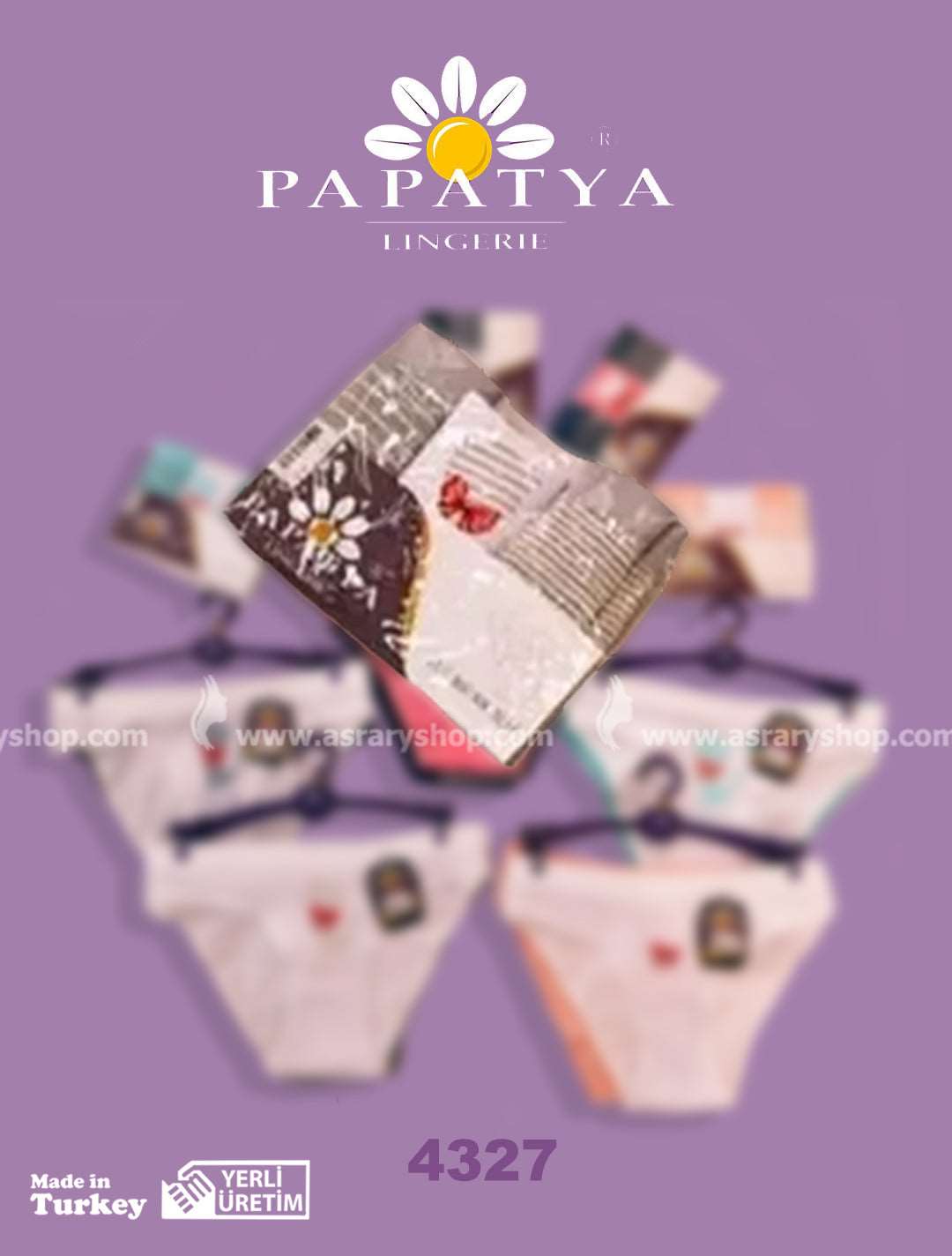Papatya Cotton Printed Panty (Pack of 3) 4327 Gray