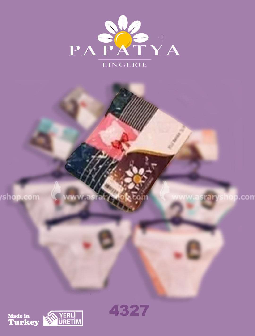 Papatya Cotton Printed Panty (Pack of 3) 4327 Navy