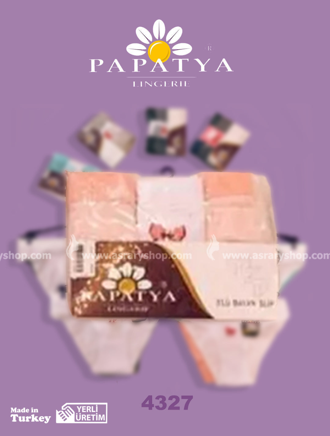 Papatya Cotton Printed Panty (Pack of 3) 4327 Salmon