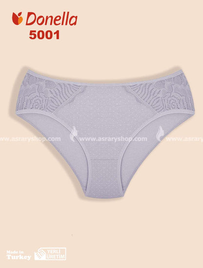 Donella Cotton with Lace Brief 5001 2XL French Grey