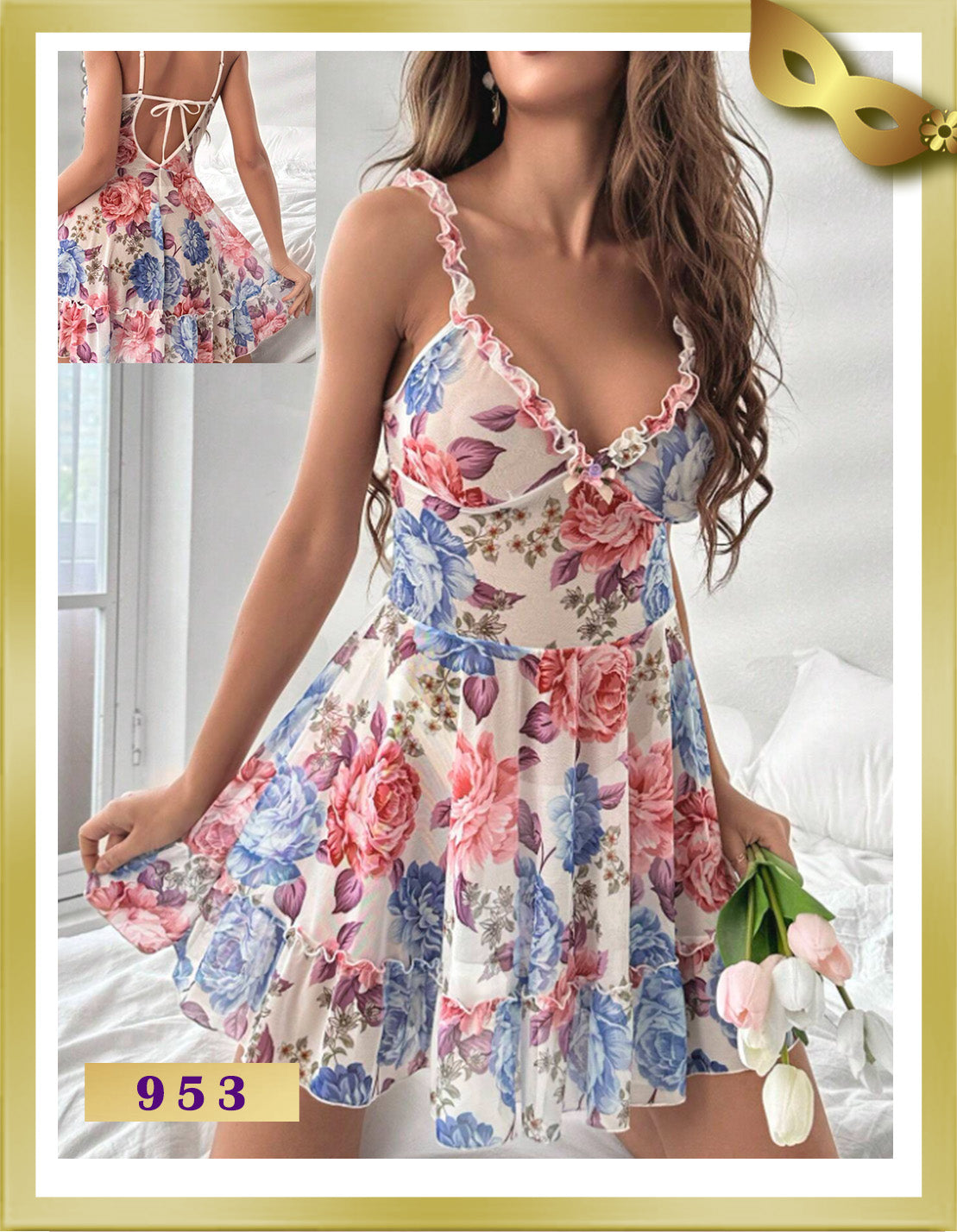 HN Floral Babydoll 953 Free size