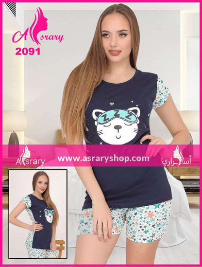 Asrary Shop Short Cotton Pajama 2091