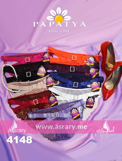Papatya Lingerie Chiffon-Lace Panty 4148 M-L
